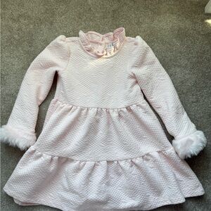 Janie and Jack Light Pink Quilted Dress